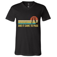 Funny Mormon Missionary Lds Basketball And It Came To Pass V-Neck T-Shirt