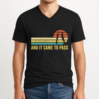 Funny Mormon Missionary Lds Basketball And It Came To Pass V-Neck T-Shirt