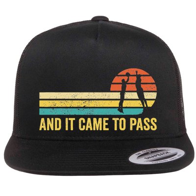 Funny Mormon Missionary Lds Basketball And It Came To Pass Flat Bill Trucker Hat
