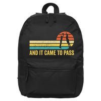 Funny Mormon Missionary Lds Basketball And It Came To Pass 16 in Basic Backpack