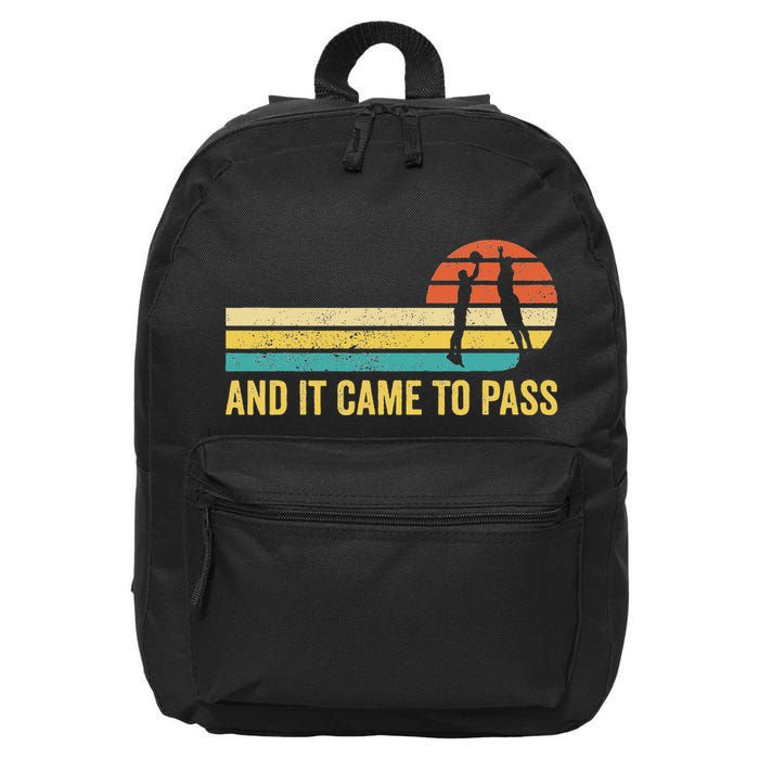 Funny Mormon Missionary Lds Basketball And It Came To Pass 16 in Basic Backpack