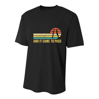 Funny Mormon Missionary Lds Basketball And It Came To Pass Youth Performance Sprint T-Shirt