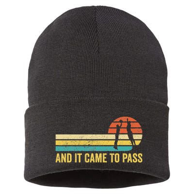 Funny Mormon Missionary Lds Basketball And It Came To Pass Sustainable Knit Beanie