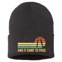 Funny Mormon Missionary Lds Basketball And It Came To Pass Sustainable Knit Beanie