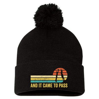 Funny Mormon Missionary Lds Basketball And It Came To Pass Pom Pom 12in Knit Beanie