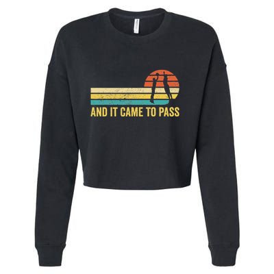 Funny Mormon Missionary Lds Basketball And It Came To Pass Cropped Pullover Crew