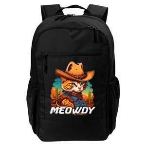 Funny Mashup Meowdy Cat Cowboy Hat Country Lover Daily Commute Backpack