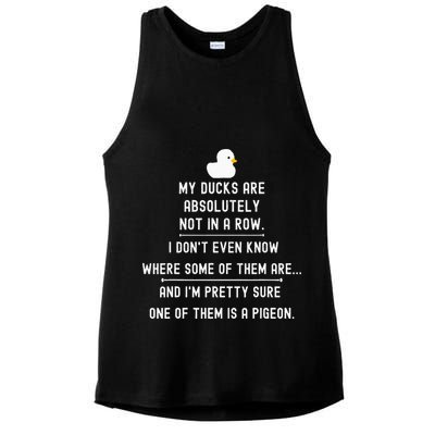 Funny Meme My Ducks Are Absolutely Not In A Row Pigeon Ladies PosiCharge Tri-Blend Wicking Tank