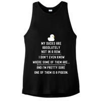 Funny Meme My Ducks Are Absolutely Not In A Row Pigeon Ladies PosiCharge Tri-Blend Wicking Tank