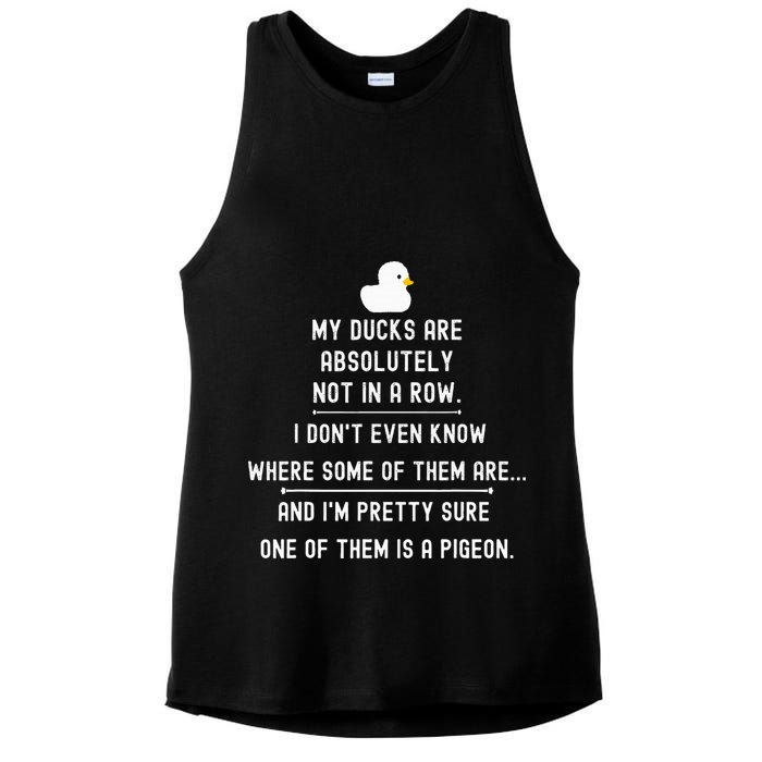 Funny Meme My Ducks Are Absolutely Not In A Row Pigeon Ladies PosiCharge Tri-Blend Wicking Tank