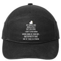 Funny Meme My Ducks Are Absolutely Not In A Row Pigeon 7-Panel Snapback Hat
