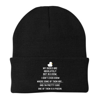 Funny Meme My Ducks Are Absolutely Not In A Row Pigeon Beanie