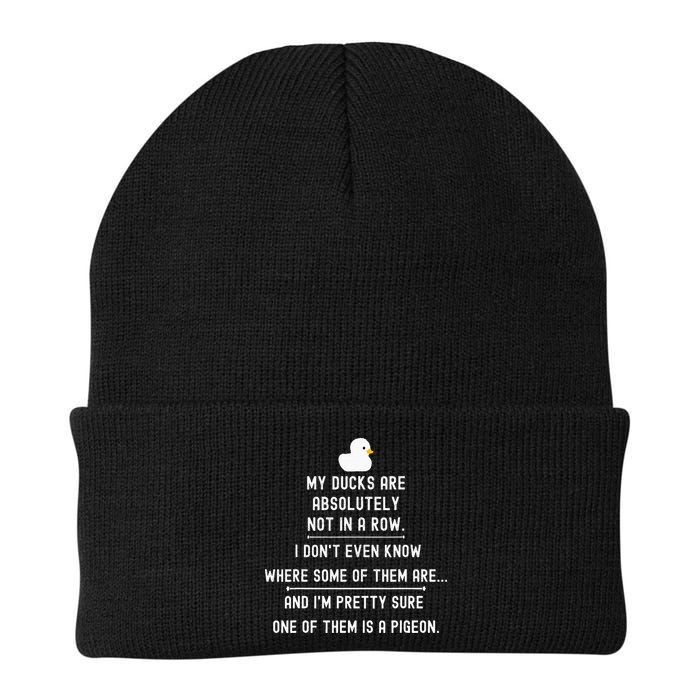 Funny Meme My Ducks Are Absolutely Not In A Row Pigeon Beanie