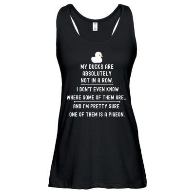 Funny Meme My Ducks Are Absolutely Not In A Row Pigeon Ladies Essential Flowy Tank