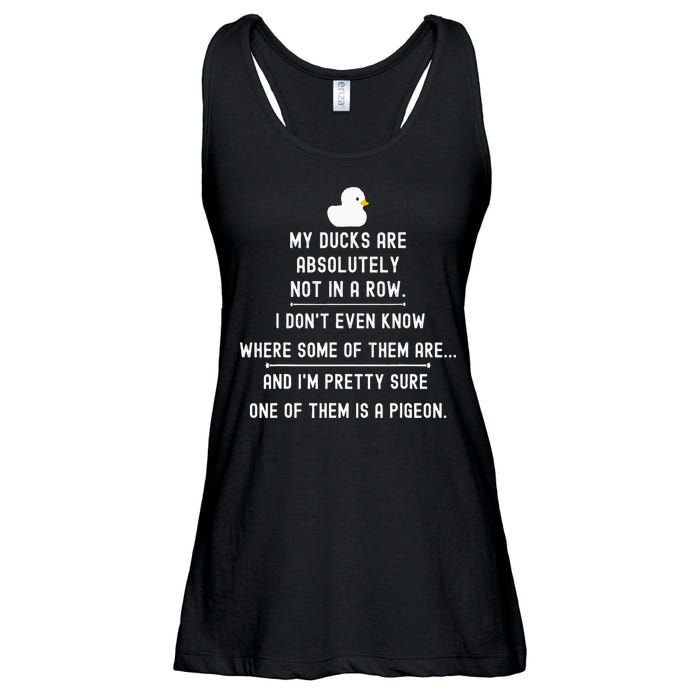 Funny Meme My Ducks Are Absolutely Not In A Row Pigeon Ladies Essential Flowy Tank