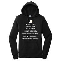 Funny Meme My Ducks Are Absolutely Not In A Row Pigeon Women's Pullover Hoodie