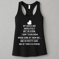 Funny Meme My Ducks Are Absolutely Not In A Row Pigeon Womens Tank Top