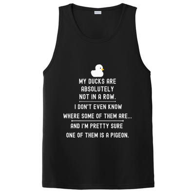 Funny Meme My Ducks Are Absolutely Not In A Row Pigeon PosiCharge Competitor Tank