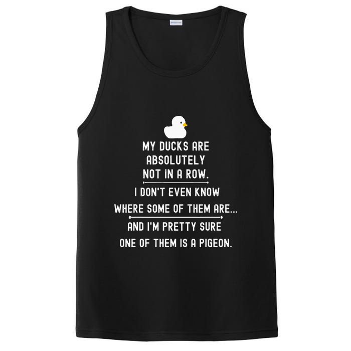 Funny Meme My Ducks Are Absolutely Not In A Row Pigeon PosiCharge Competitor Tank