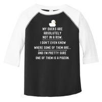 Funny Meme My Ducks Are Absolutely Not In A Row Pigeon Toddler Fine Jersey T-Shirt