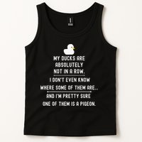 Funny Meme My Ducks Are Absolutely Not In A Row Pigeon Tank Top