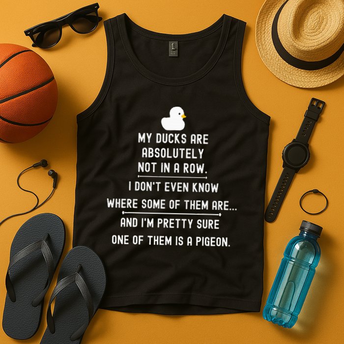 Funny Meme My Ducks Are Absolutely Not In A Row Pigeon Tank Top