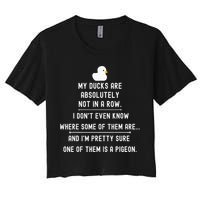 Funny Meme My Ducks Are Absolutely Not In A Row Pigeon Crop Top