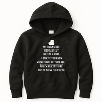 Funny Meme My Ducks Are Absolutely Not In A Row Pigeon Kids Hoodie