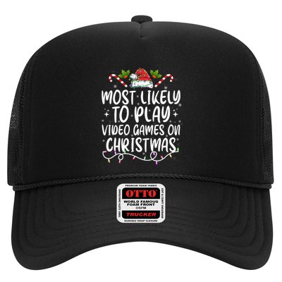 Family Matching Most Likely To Play Video Games On Christmas Gift Trucker Hat