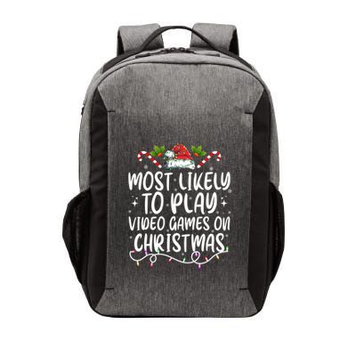 Family Matching Most Likely To Play Video Games On Christmas Gift Vector Backpack