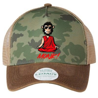 Funny Meditation MONK! Monkey Grafitti Skateboarding Punk Legacy Tie Dye Trucker Hat