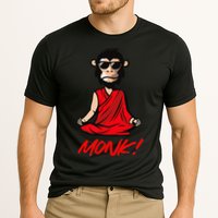 Funny Meditation MONK! Monkey Grafitti Skateboarding Punk Performance Shirt