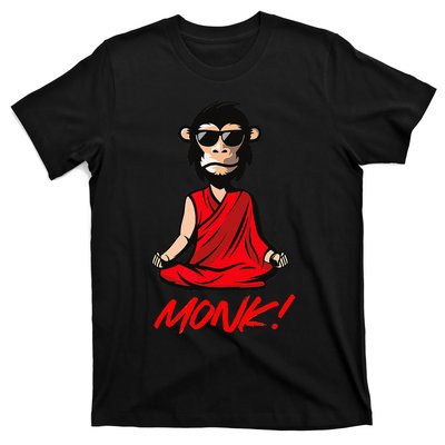 Funny Meditation MONK! Monkey Grafitti Skateboarding Punk T-Shirt