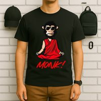 Funny Meditation MONK! Monkey Grafitti Skateboarding Punk T-Shirt