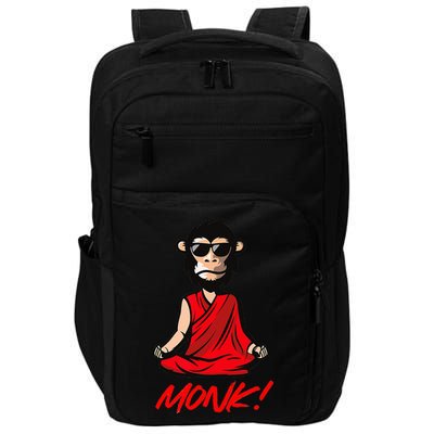Funny Meditation MONK! Monkey Grafitti Skateboarding Punk Impact Tech Backpack