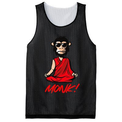 Funny Meditation MONK! Monkey Grafitti Skateboarding Punk Mesh Reversible Basketball Jersey Tank
