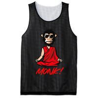 Funny Meditation MONK! Monkey Grafitti Skateboarding Punk Mesh Reversible Basketball Jersey Tank