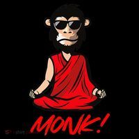 Funny Meditation MONK! Monkey Grafitti Skateboarding Punk Poster