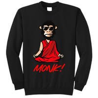 Funny Meditation MONK! Monkey Grafitti Skateboarding Punk Tall Sweatshirt