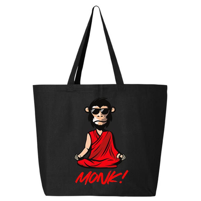Funny Meditation MONK! Monkey Grafitti Skateboarding Punk 25L Jumbo Tote