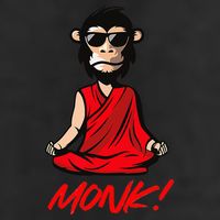 Funny Meditation MONK! Monkey Grafitti Skateboarding Punk 25L Jumbo Tote