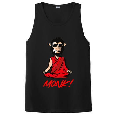 Funny Meditation MONK! Monkey Grafitti Skateboarding Punk PosiCharge Competitor Tank
