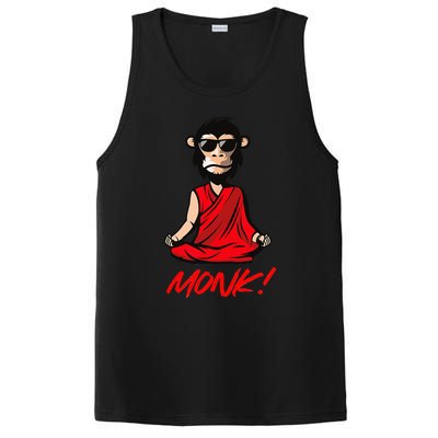 Funny Meditation MONK! Monkey Grafitti Skateboarding Punk PosiCharge Competitor Tank