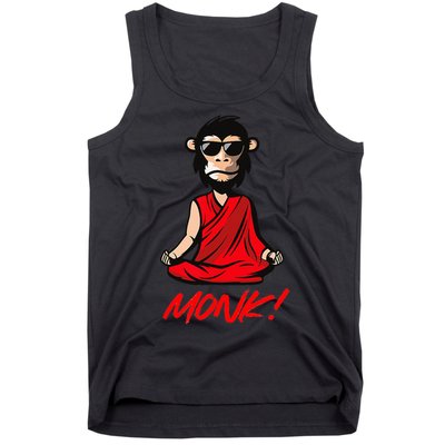 Funny Meditation MONK! Monkey Grafitti Skateboarding Punk Tank Top