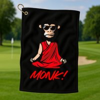 Funny Meditation MONK! Monkey Grafitti Skateboarding Punk Golf Towel