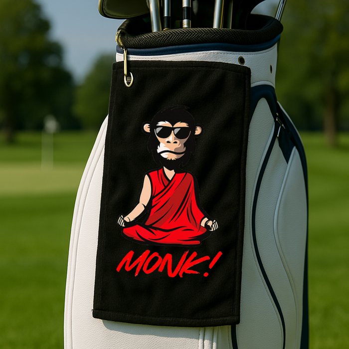 Funny Meditation MONK! Monkey Grafitti Skateboarding Punk Golf Towel