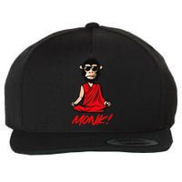 Funny Meditation MONK! Monkey Grafitti Skateboarding Punk Wool Snapback Cap
