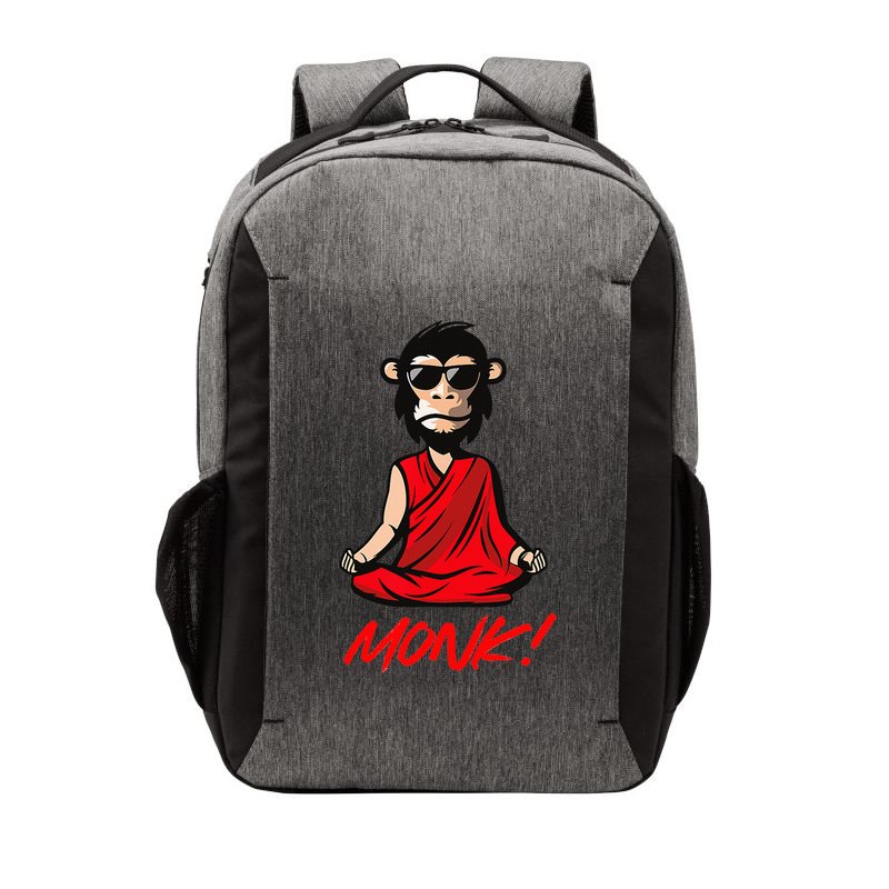 Funny Meditation MONK! Monkey Grafitti Skateboarding Punk Vector Backpack