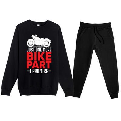 Funny Motorcycle Mechanic Gift For Motorbike Repair Meaningful Gift Premium Crewneck Sweatsuit Set