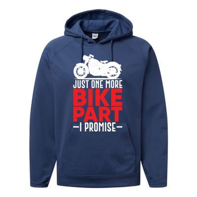 Funny Motorcycle Mechanic Gift For Motorbike Repair Meaningful Gift Performance Fleece Hoodie